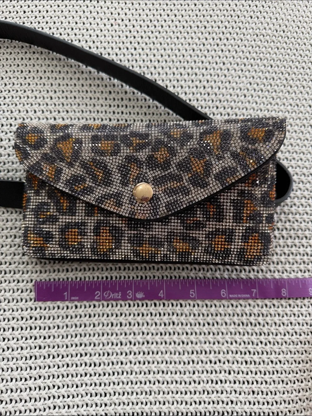 Leopard Print Belt Bag - Brown/Black